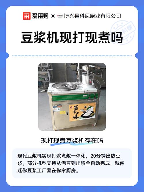这类机器通常采用底部加热盘配合高速刀片,先将干豆研磨成浆,再通过